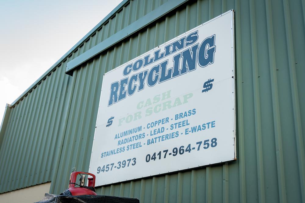 Collins Recycling Sign