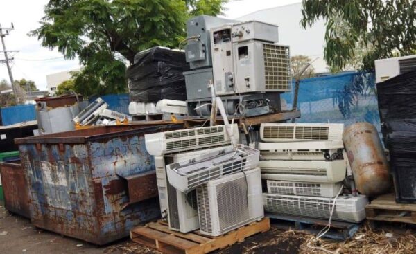 Old air conditioners.